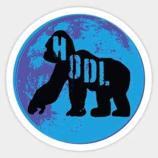 Blue Moon HODL Ape Super Moon Ape  Version Sticker